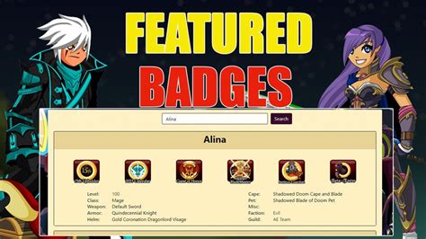 aqw char page badges.